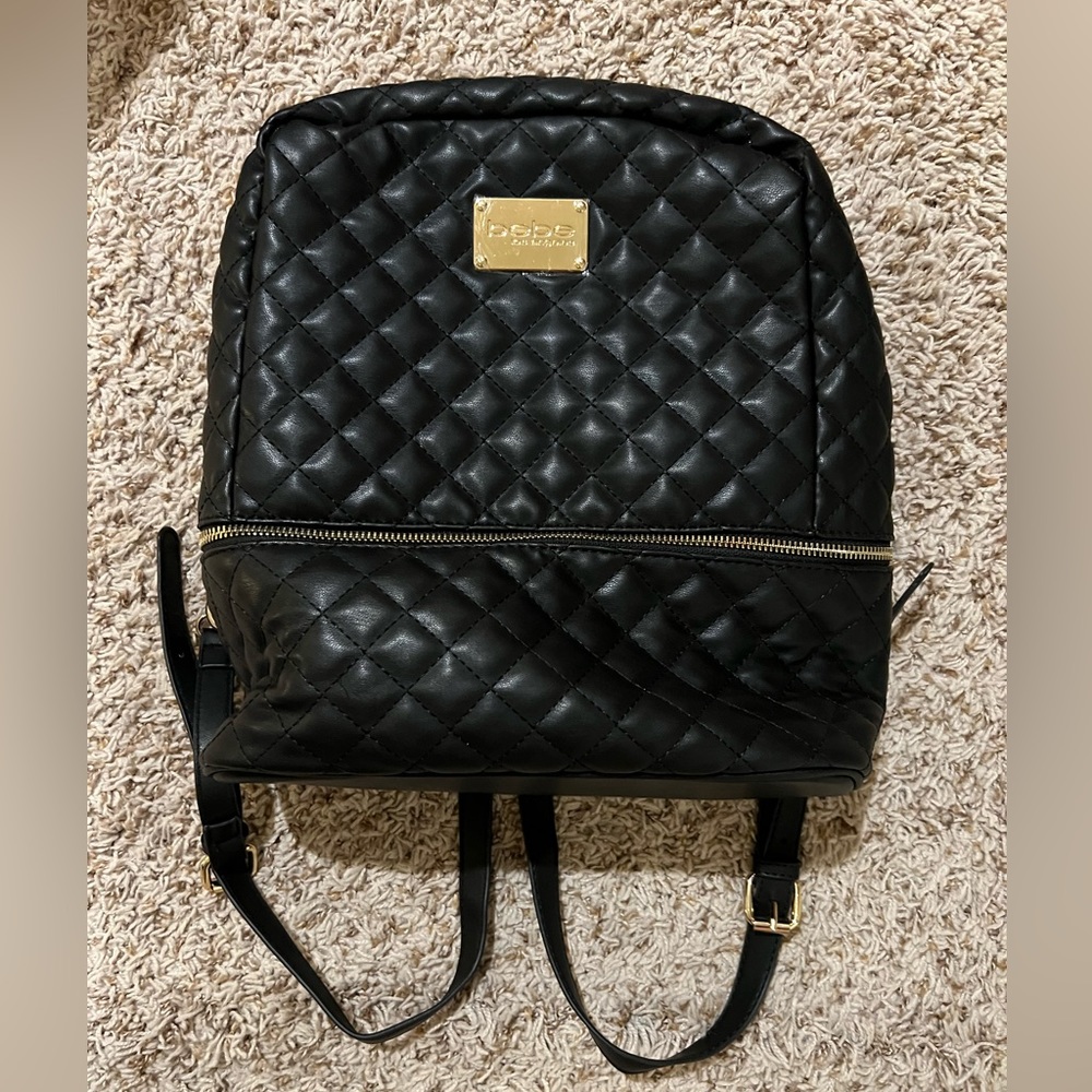 Bebe black quilted stylish backpack/bag